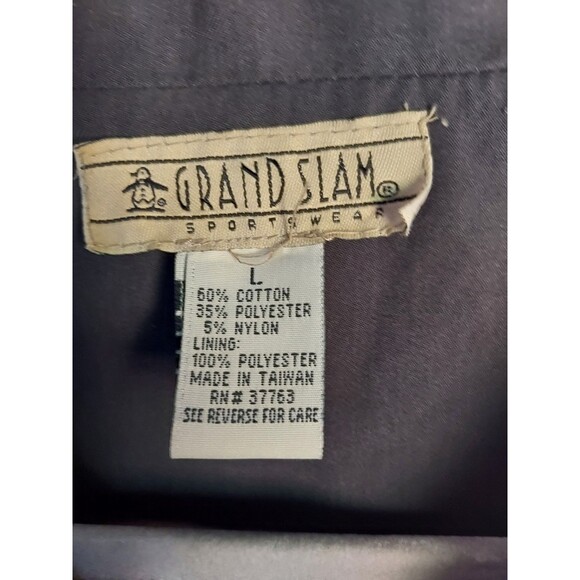 Grand Slam Sportswear Reversible Full Zip Men's Gray Vest Size Large NEW - Picture 3 of 3